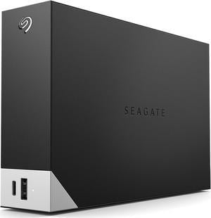 Seagate One Touch 10TB USB-C and USB 3.0 3.5" External Desktop Drive with Hub STLC10000400 Black