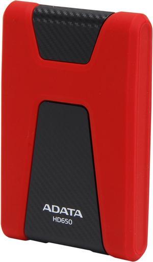 ADATA 1TB DashDrive Durable HD650 External Hard Drive USB 3.0 Model AHD650-1TU3-CRD Red