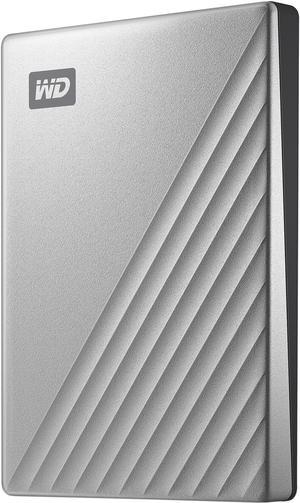 WD 1TB Silver My Passport Ultra Portable Storage External Hard Drive USB-C for PC/Windows (WDBC3C0010BSL-WESN)