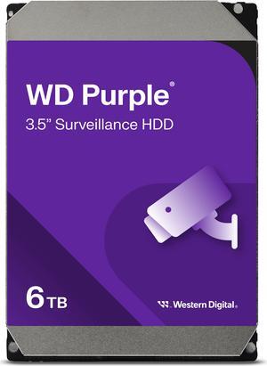 WD Purple 6TB Surveillance Hard Disk Drive - 5400 RPM Class SATA 6Gb/s 256MB Cache 3.5 Inch WD63PURZ
