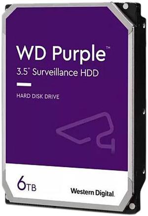 WD Purple 6TB Surveillance Hard Disk Drive - 5400 RPM Class SATA 6Gb/s 256MB Cache 3.5 Inch WD63PURZ