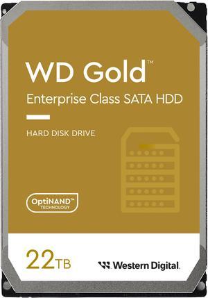 Western Digital 22TB WD Gold Enterprise Class SATA Internal Hard Drive HDD - 7200 RPM, SATA 6 Gb/s, 512 MB Cache, 3.5" - WD221KRYZ