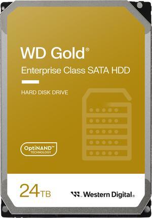Western Digital 24TB WD Gold Enterprise Class SATA Internal Hard Drive HDD - 7200 RPM, SATA 6 Gb/s, 512 MB Cache, 3.5" - WD241KRYZ