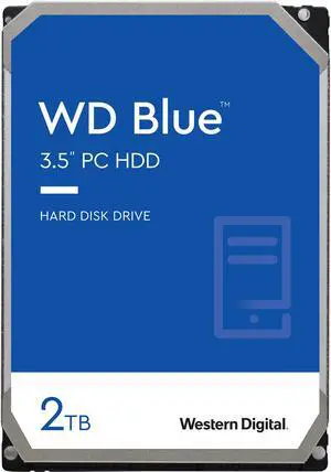 WD Blue 2TB Desktop Hard Disk Drive - 5400 RPM SATA 6Gb/s 64MB Cache 3.5 Inch - WD20EZRZ
