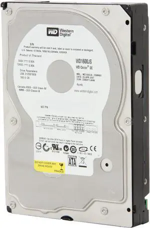 WD Caviar SE WD1600JS 160GB 7200 RPM 8MB Cache SATA 3.0Gb/s 3.5" Hard Drive Bare Drive