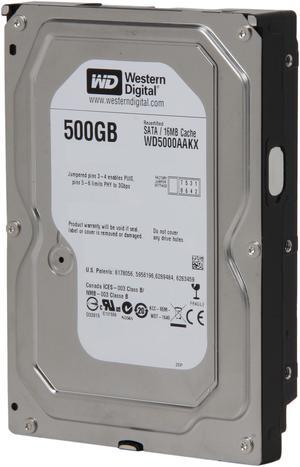 WD Blue WD5000AAKX-FR 500GB 7200 RPM 16MB Cache SATA 6.0Gb/s 3.5" Internal Hard Drive Bare Drive