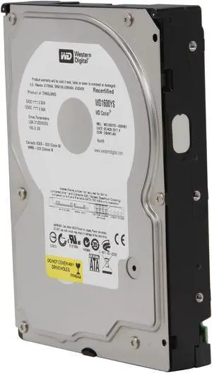 WD Caviar RE WD1600YS 160GB 7200 RPM 16MB Cache SATA 3.0Gb/s 3.5" Hard Drive Bare Drive