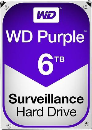 WD Purple 6TB Surveillance Hard Disk Drive - 5400 RPM Class SATA 6Gb/s 64MB Cache 3.5 Inch WD60PURX