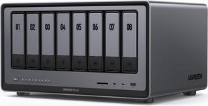 UGREEN NASync DXP8800 Plus, 8-Bay Thunderbolt™ NAS with Intel®  10-Core™ i5 CPU (Up to 4.40 GHz), 8GB DDR5, 4x M.2 PCIe Slots, 1x 2.5GbE, 1x 10GbE, 2 TBT4, SD Slot (Diskless)