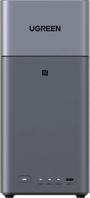 DH2300 UGREEN NASync DH2300 Storage Hub with HDMI Cable 2-bay, Rockchip RK3576 8-Core CPU, 4GB LPDDR4X, 1GB