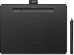 Wacom Intuos Medium Bluetooth Graphics Drawing Tablet Portable for Teachers Students and Creators 4 Customizable ExpressKeys Compatible with Chromebook Mac OS Android and Windows  Black