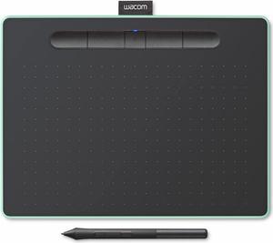 Wacom Intuos Wireless Graphics Drawing Tablet for Mac PC Chromebook  Android Medium with Software Included  Black with Pistachio Accent