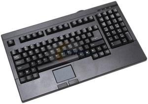 SolidTek KB-730BU Black USB Wired Mini Keyboard with TouchPad