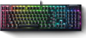 Razer BlackWidow V4 X  Mechanical Gaming Keyboard Green Switches Tactile  Clicky  6 Dedicated Macro Keys  Chroma RGB  Doubleshot ABS Keycaps  Media Controls  Sound Dampening  Stabilizers