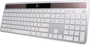 Logitech K750 Wireless Solar Keyboard for Mac  Solar Recharging MacFriendly Keyboard 24GHz Wireless  Silver