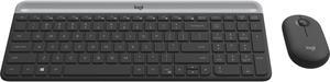 Logitech MK470 Slim Wireless Keyboard and Mouse Combo 920009437 Graphite 24 GHz USB Receiver Compact Layout Ultra Quiet Compatible with Windows