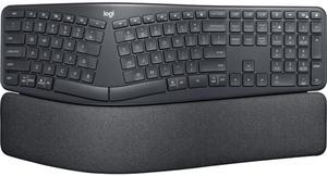 Logitech ERGO K860 Wireless Ergonomic Keyboard  Split Keyboard Wrist Rest Natural Typing StainResistant Fabric Bluetooth and USB Connectivity Compatible with WindowsMac