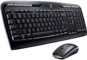 Logitech Wireless Combo MK330 Keyboard & Mouse 920-003999 Black USB RF Wireless Keyboard, US International (Qwerty)