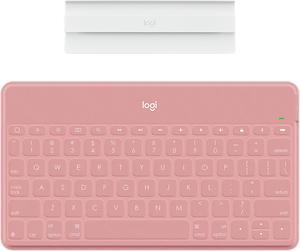 Logitech Keys-to-Go Ultra-light, Ultra-Portable Bluetooth Keyboard for iPhone, iPad, and Apple TV with iPhone Stand - Pink