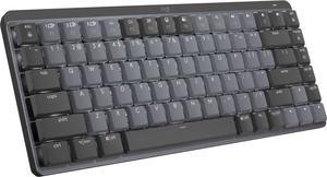 Logitech MX Mechanical Mini Wireless Illuminated Keyboard Tactile Quiet Switches Backlit Bluetooth USBC macOS Windows Linux iOS Android Graphite