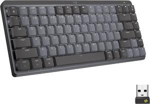 Logitech MX Mechanical Mini Wireless Illuminated Keyboard, Tactile Quiet Switches, Backlit, Bluetooth, USB-C, macOS, Windows, Linux, iOS, Android, Graphite