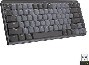 Logitech MX Mechanical Mini Wireless Illuminated Keyboard Linear Switches Backlit Bluetooth USBC macOS Windows Linux iOS Android Graphite