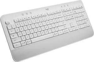 Logitech Signature K650 Comfort FullSize Wireless Keyboard with Wrist Rest BLE Bluetooth or Logi Bolt USB Receiver DeepCushioned Keys Numpad Compatible with Most OSPCWindowMac  Off White