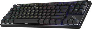 Logitech G PRO X TKL Lightspeed Wireless Gaming Keyboard UltraPortable Tenkeyless Design LIGHTSYNC RGB PBT keycaps Clicky Switches GX Blue