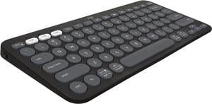 Logitech Pebble Keys 2 K380s, Multi-Device Bluetooth Wireless Keyboard with Customizable Shortcuts, Slim and Portable, Easy-Switch for Windows, macOS, iPadOS, Android, Chrome OS - Tonal Graphite