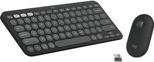Logitech Logitech Pebble 2 Combo Keyboard & Mouse - USB Type A Wireless Bluetooth Keyboard - Tonal Graphite  920-012061