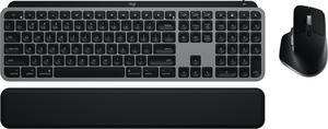 Logitech MX Keys S Combo for Mac Wireless Keyboard and Mouse with Palm Rest Backlit Keyboard Fast Scroll Wireless Mouse Bluetooth USB C for MacBook Pro MacBook Air iMac iPad  Space Grey