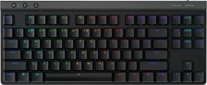 Logitech G515 LIGHTSPEED TKL Low Profile Wireless Gaming Keyboard LIGHTSYNC RGB Thin Tenkeyless Design PBT Keycaps Tactile Brown Mechanical Switches  Black