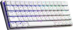Cooler Master SK622 Silver White Wireless 60% Mechanical Keyboard | Low Profile Brown Switches | New & Improved Keycaps | Brushed Aluminum Design