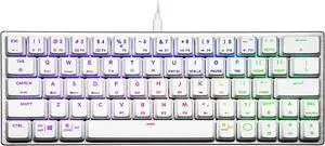 Cooler Master SK620 60% Sliver White Mechanical Keyboard with Low Profile Brown Switches, New and Improved Keycaps, and Brushed Aluminum Design Cooler Master SK620 60% Sliver White Mechanical Keyboard with Low Profile Brown Switches, New and Improved Keycaps, and Brushed Aluminum Design