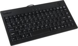 Adesso AKB-310UB Mini USB Keyboard built-in Optical Trackball   (Black)