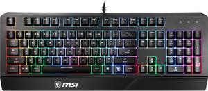 MSI Vigor GK20 US Gaming Backlit RGB Dedicated Hotkeys Anti-Ghosting Water Resistant Gaming Keyboard