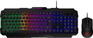MSI FORGE GK100 COMBO Gaming Keyboard & Gaming Mouse, 6-Mode RGB, up to 6,400 DPI, Black