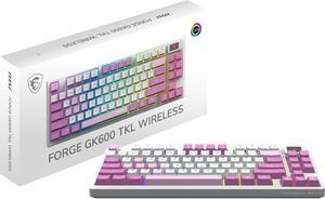 MSI FORGE GK600 TKL W VIOLET US Gaming Keyboard