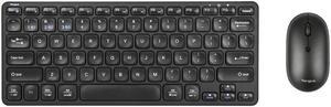 Targus AKM620AMUS Keyboard & Mouse - Wireless Bluetooth 5.1 Keyboard - Wireless Bluetooth Mouse - Optical - 2400 dpi - 2 Button - Scroll Wheel - Black - Symmetrical - AAA - Compatible with PC, Mac