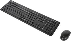 Targus AKM618AMUS Keyboard & Mouse - Wireless Bluetooth 5.1 Keyboard - 104 Key - Black - Wireless Bluetooth Mouse - Optical - 2400 dpi - 2 Button - Scroll Wheel - Black - AAA - Compatible with PC, Mac