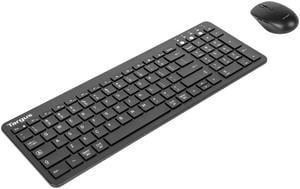 Targus AKM619AMUS Keyboard & Mouse - Wireless Bluetooth 5.1 Keyboard - Black - Wireless Bluetooth Mouse - Optical - 2400 dpi - 2 Button - Scroll Wheel - Black - AAA - Compatible with PC, Mac
