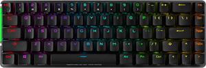 ASUS ROG Falchion Wireless 65% Mechanical Gaming Keyboard (68 Keys, Aura Sync RGB, Extended Battery Life, Interactive Touch Panel, PBT Keycaps, Cherry MX Blue Switches, Keyboard Cover Case)