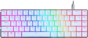 ASUS ROG Falchion Ace 65% RGB Compact Gaming Mechanical Keyboard, Lubed ROG NX Red Switches & Switch Stabilizers, Sound-Dampening Foam, PBT Keycaps, Wired with KVM, Three Angles, Cover Case-White