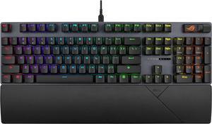 ASUS ROG Strix Scope II Full-Size Gaming Keyboard, Dampening Foam, Pre-lubed ROG NX Snow Switches, UV-Coated ABS Keycaps, multi-function controls, hotkeys for Xbox Game Bar and recording, RGB-Black