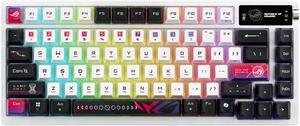 ROG Azoth X 75% custom gaming keyboard - hot-swappable ROG NX V2 Mechanical Switches, dye-sublimated semi-translucent keycaps, OLED display, three-way control knob