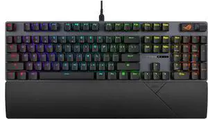ASUS ROG Strix Scope II X 100% Wireless Mechanical Gaming Keyboard - hot-swappable pre-lubed Snow V2 mechanical switches, multifunction controls, PBT doubleshot keycaps, silicone dampening foam