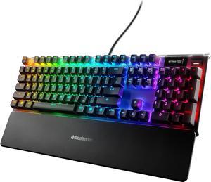 SteelSeries Apex 7 Mechanical Gaming Keyboard - OLED Smart Display - USB Passthrough and Media Controls - Linear and Quiet - RGB Backlit