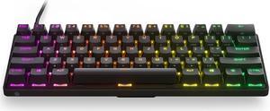 SteelSeries Apex Pro Mini Mechanical Gaming Keyboard  Worlds Fastest Keyboard  Adjustable Actuation  Compact 60 Form Factor  RGB  PBT Keycaps  USBC