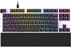 NZXT Function TKL Mechanical Keyboard - KB-1TKUS-WR - PC Gaming Mechanical Keyboard - MX Compatible Switches - Hot Swappable Key Switch Sockets - Linear RGB Switches - Aluminum Top Plate - White