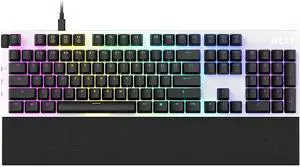 NZXT Function Mechanical Keyboard - KB-1FSUS-WR - PC Gaming Mechanical Keyboard - MX Compatible Switches - Hot Swappable Key Switch Sockets - Linear RGB Switches - Durable Aluminum Top Plate - White